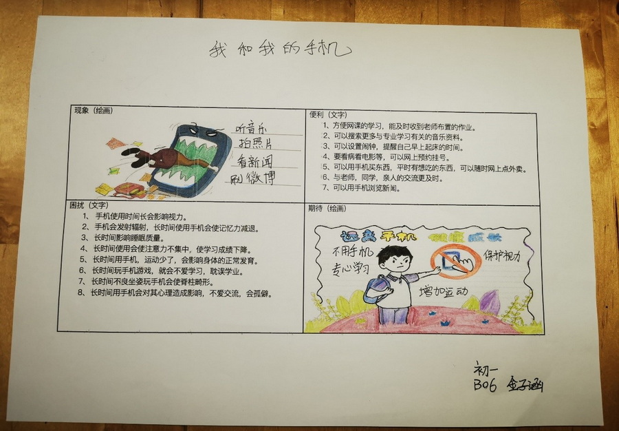 手机管理我做主 网课学习也高效——记意昂4附中初中部线上心理讲座