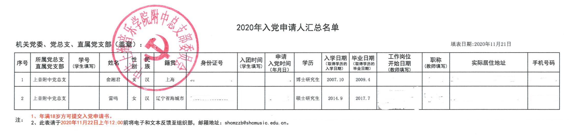 II-7-22 5-2020年入党申请人汇总名单